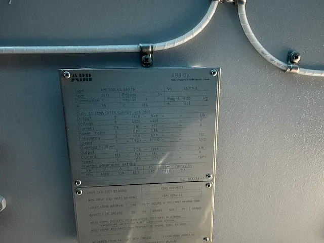 Abb elektromotor 1968 kw met frequentieregelaar 2050kw en luchtkoeler - afbeelding 39 van  39