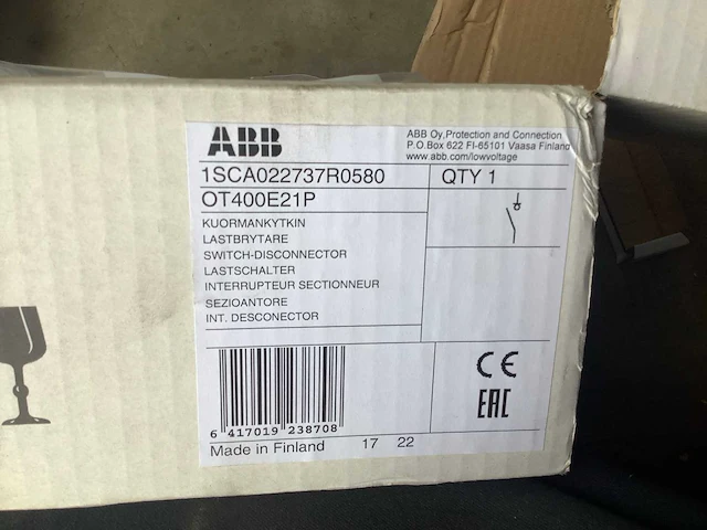 Abb ot400e21p hoofdschakelkast - afbeelding 8 van  8