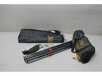 Abbey camp windscherm met raam polyester 5 meter grijs - afbeelding 2 van  2