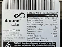 Abound solar ab1-70b zonnepaneel (50x) - afbeelding 8 van  15