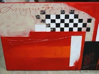 Abstract schilderij - 170x60x5cm - afbeelding 2 van  4