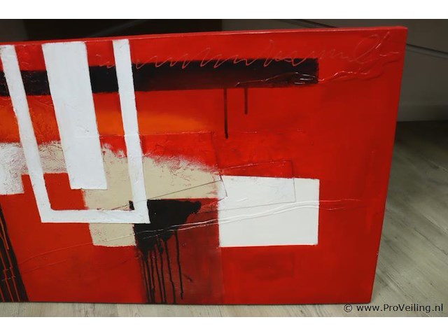 Abstract schilderij - 170x60x5cm - afbeelding 4 van  4