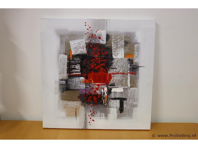 Abstract schilderij - 60x60x3,5cm - afbeelding 1 van  2