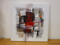 Abstract schilderij - 60x60x3,5cm - afbeelding 1 van  2