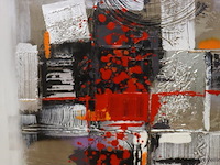 Abstract schilderij - 60x60x3,5cm - afbeelding 2 van  2