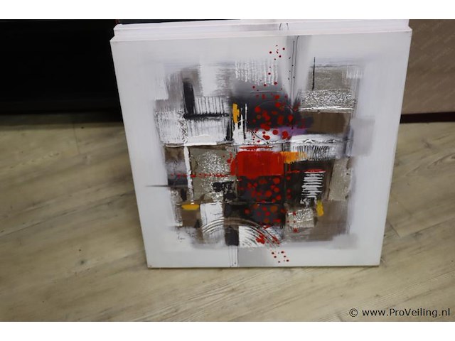 Abstract schilderij - 60x60x3,5cm - afbeelding 1 van  3