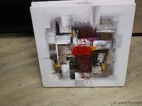 Abstract schilderij - 60x60x3,5cm - afbeelding 1 van  3