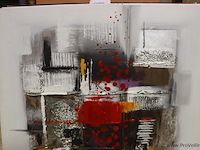 Abstract schilderij - 60x60x3,5cm - afbeelding 2 van  3