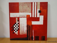 Abstract schilderij - 60x60x5cm - afbeelding 1 van  3