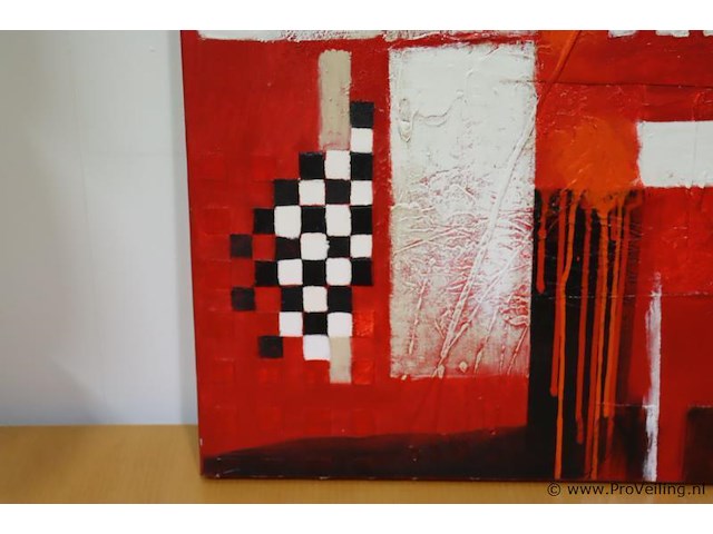 Abstract schilderij - 60x60x5cm - afbeelding 3 van  3