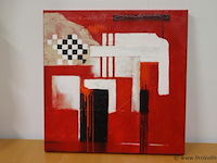 Abstract schilderij - 60x60x5cm - afbeelding 1 van  3