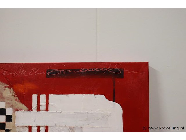 Abstract schilderij - 60x60x5cm - afbeelding 3 van  3
