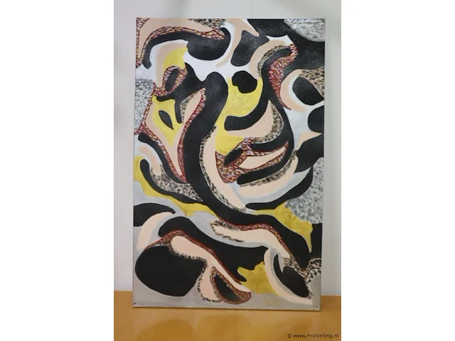 Abstract schilderij - 74x115x1,5cm - afbeelding 1 van  4