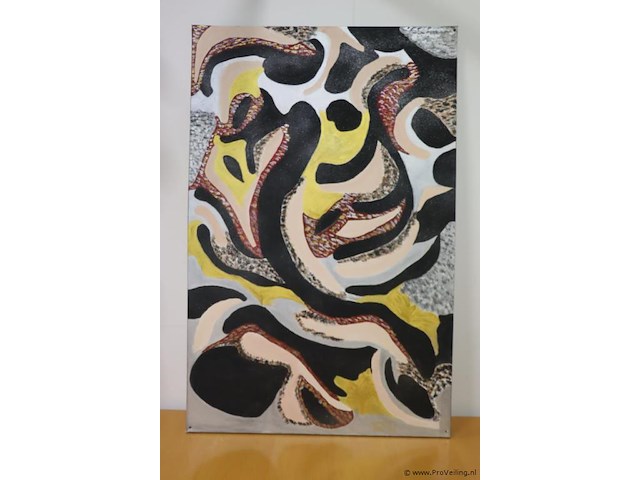 Abstract schilderij - 74x115x1,5cm - afbeelding 1 van  4