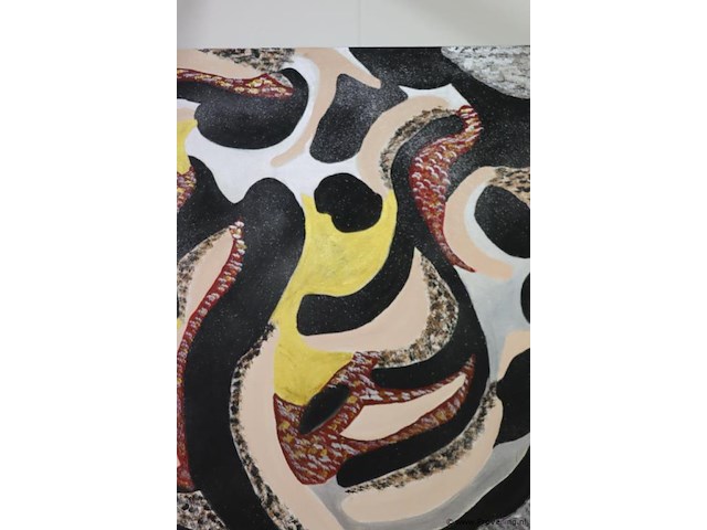 Abstract schilderij - 74x115x1,5cm - afbeelding 2 van  4