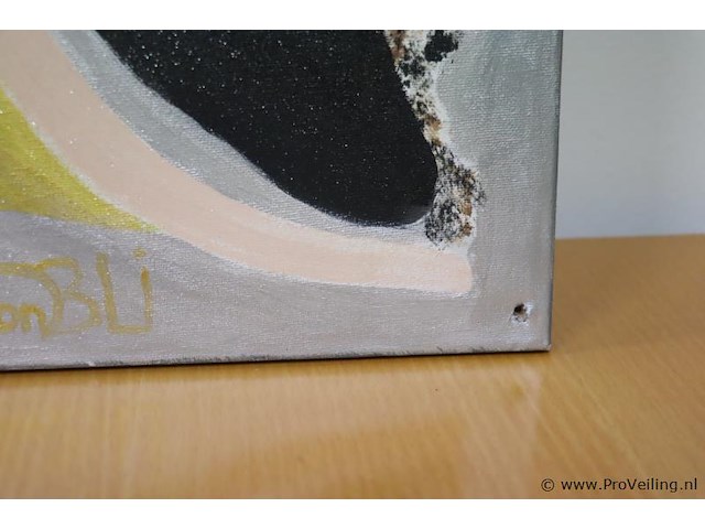 Abstract schilderij - 74x115x1,5cm - afbeelding 3 van  4