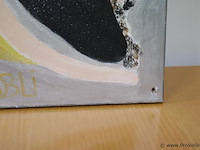 Abstract schilderij - 74x115x1,5cm - afbeelding 3 van  4