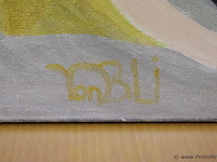 Abstract schilderij - 74x115x1,5cm - afbeelding 4 van  4