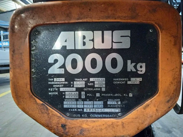 Abus - 1987 - bovenloopkraan 2x2t - afbeelding 5 van  7