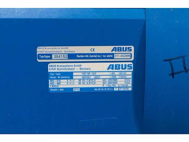 Abus - elv - abus enkelligger bovenloopkraan 12,5 ton - afbeelding 20 van  33