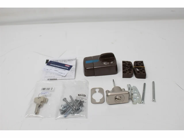 Abus extra deurslot 7510 met draaiknop voor deuren met smalle frameprofielen bruin - afbeelding 2 van  3