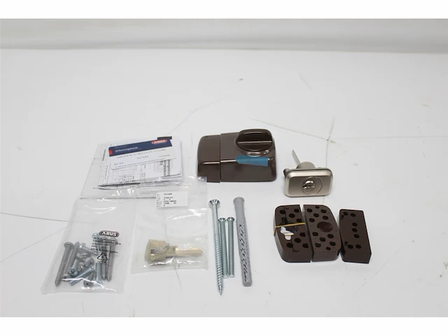 Abus extra deurslot 7510 met draaiknop voor deuren met smalle frameprofielen bruin - afbeelding 3 van  4