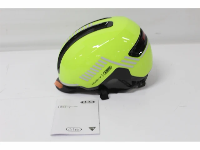 Abus hudy fietshelm signal yellow m 54 - 58 cm - afbeelding 4 van  5