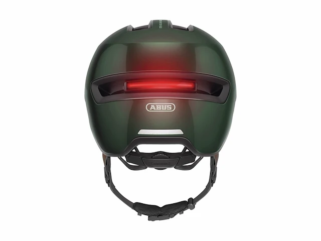 Abus urban-helm hud-y magnetisch oplaadbaar led-achterlicht & magneetsluiting maat m groen - afbeelding 2 van  6
