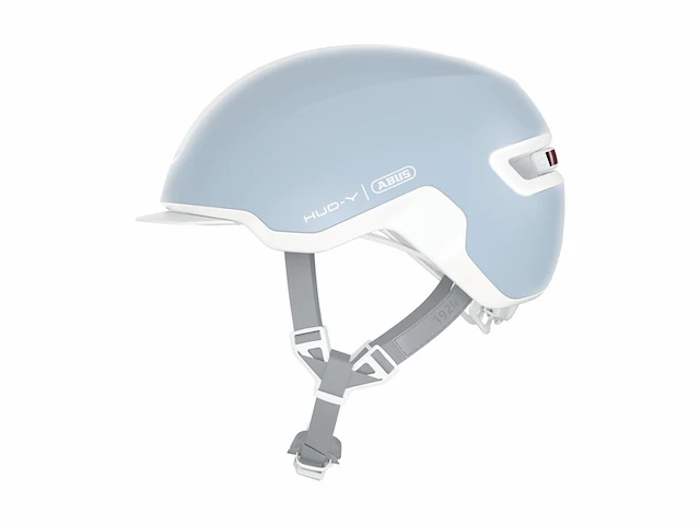 Abus urban helm hudy met magnetisch oplaadbaar led achterlicht puur aqua maat l - afbeelding 1 van  4