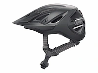 Abus urbani 3.0 ace sportieve fietshelm met ledachterlicht verlengd scherm en magneetsluiting zwart maat s - afbeelding 1 van  5