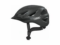 Abus urbani 3.0 moderne fietshelm met achterlicht voor stadsverkeer voor dames en heren donkergrijs maat s - afbeelding 3 van  4