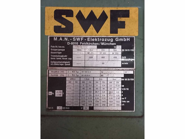 Abus/swf - 1984 - bovenloopkraan 1.6t - afbeelding 5 van  6