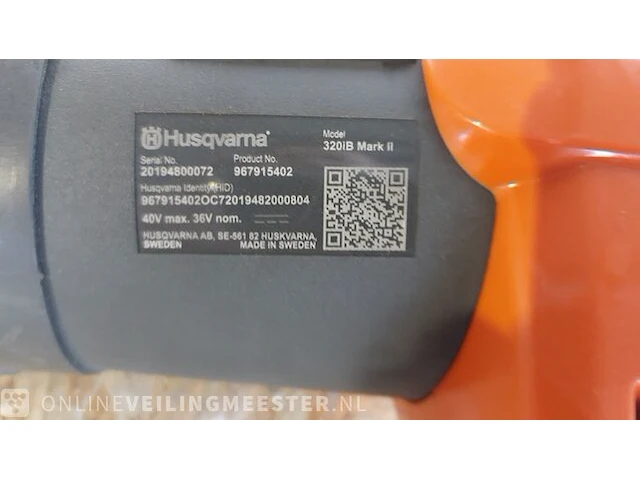 Accu bladblazer husqvarna, 320ib, bouwjaar 2020 - afbeelding 6 van  6