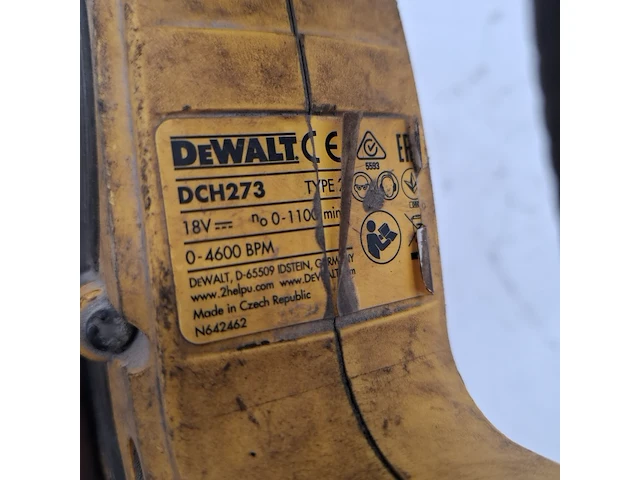 Accu boorhamer, dewalt, dch273, 2019 - afbeelding 7 van  9