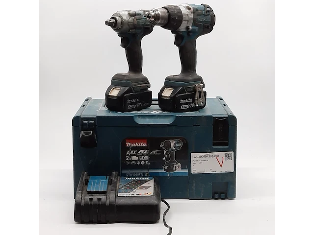 Accu boormachine en 1x accu slagschroevendraaier, makita - afbeelding 1 van  16