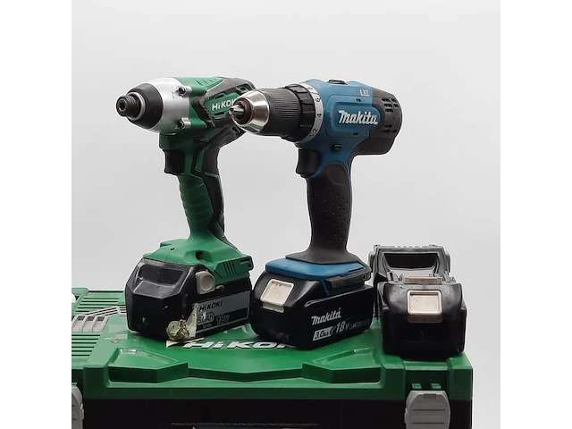 Accu boormachine en 1x accu slagschroevendraaier, makita/hikoki - afbeelding 11 van  18