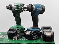 Accu boormachine en 1x accu slagschroevendraaier, makita/hikoki - afbeelding 11 van  18