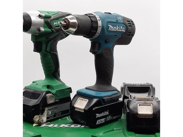 Accu boormachine en 1x accu slagschroevendraaier, makita/hikoki - afbeelding 12 van  18
