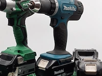 Accu boormachine en 1x accu slagschroevendraaier, makita/hikoki - afbeelding 12 van  18