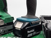 Accu boormachine en 1x accu slagschroevendraaier, makita/hikoki - afbeelding 14 van  18