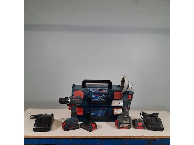 Accu boormachine en haakse slijper, bosch, o.a. gsr 18v-60c - afbeelding 1 van  16