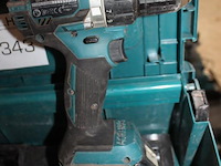 Accu boormachine makita met accu en lader in kunststofkoffer. - afbeelding 2 van  2