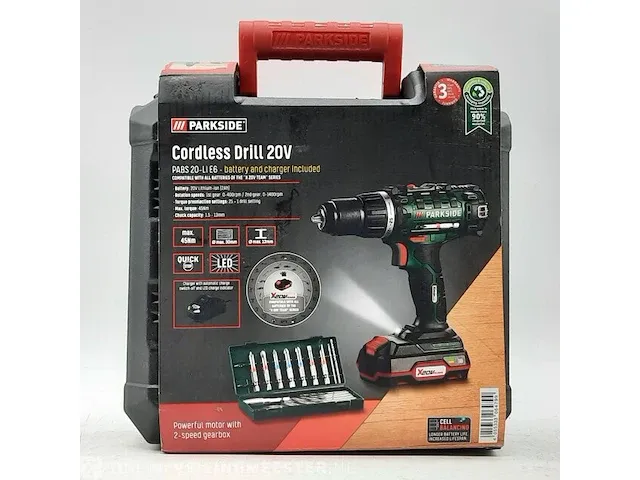 Accu boormachine parkside, cordless drill 20v - afbeelding 1 van  7