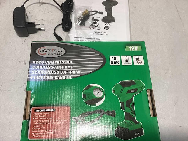 Accu compressor 12v 10 bar 150psi 1300mah - afbeelding 4 van  4