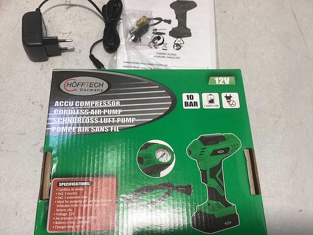 Accu compressor 12v 10 bar 150psi 1300mah - afbeelding 4 van  4