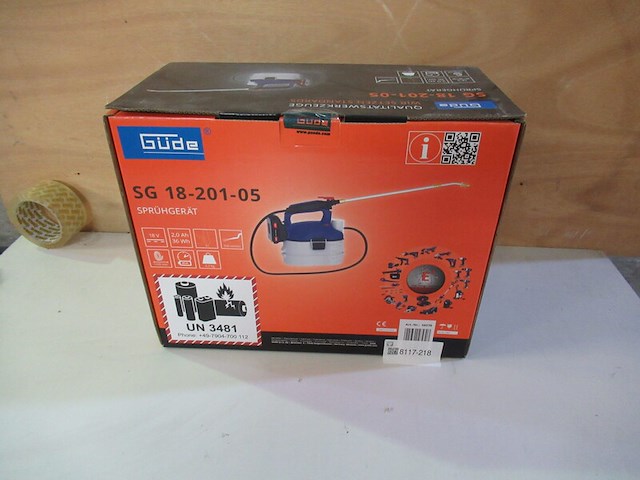 Accu drukspuit set gude, sg 18-201-05 - afbeelding 1 van  1