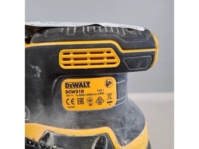 Accu excenter schuurmachine, dewalt, dcw210 - afbeelding 3 van  5