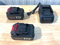 Accu gereedschapsset 3 in 1; boormachine, slagmoersleutel, slijper, 2 accu's en oplader - afbeelding 6 van  12