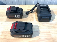 Accu gereedschapsset 3 in 1; boormachine, slagmoersleutel, slijper, 2 accu's en oplader - afbeelding 9 van  12