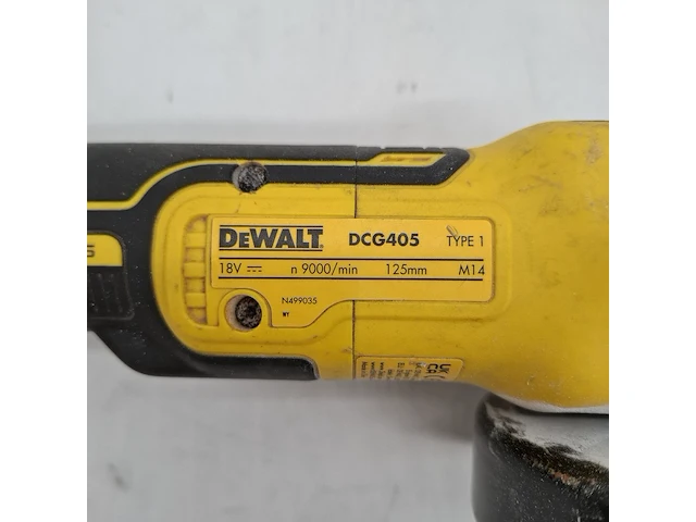 Accu haakse slijper, dewalt, dcg405 - afbeelding 7 van  10